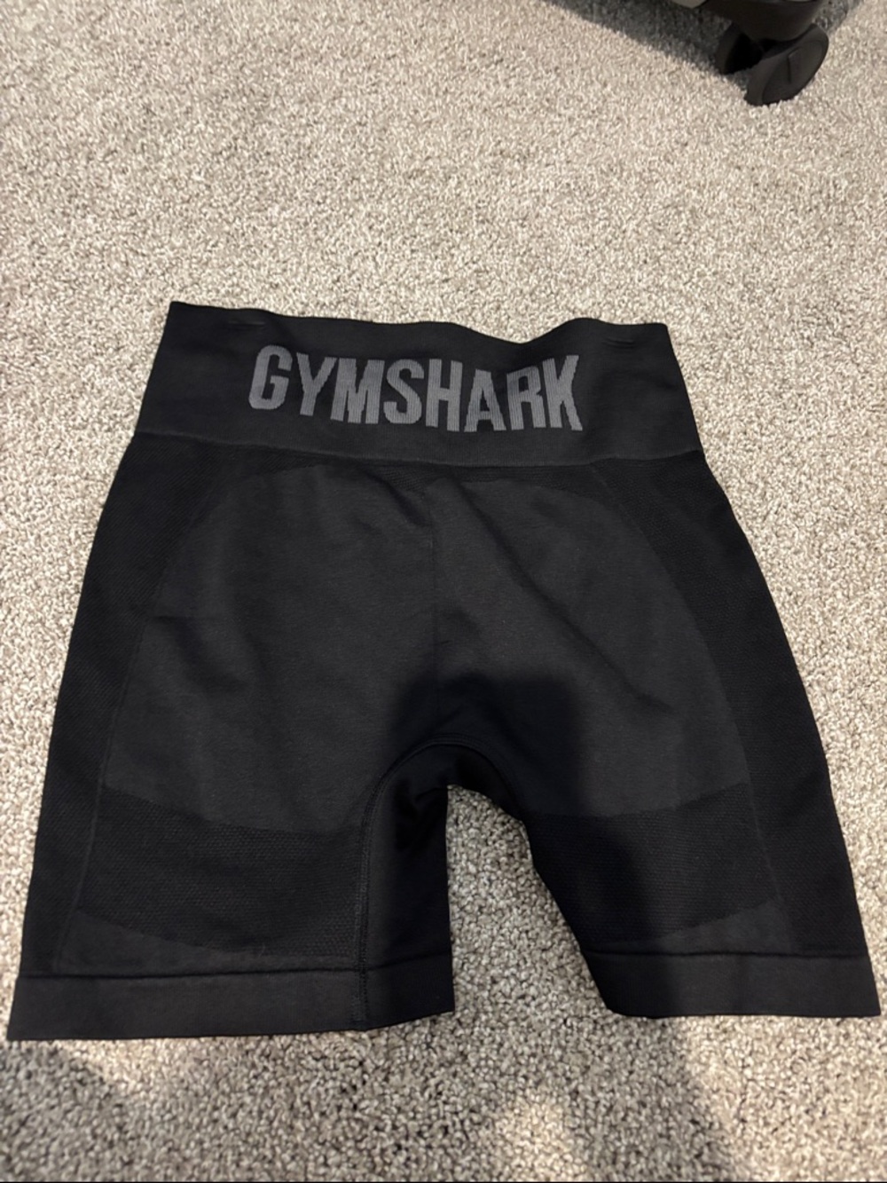 Gymshark Black Seamless High-Waist Biker Shorts with Logo